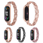 Cinturino di ricambio per cinturino in lega diamantata a forma di 8, For Xiaomi Mi Band 6 / 5, For Xiaomi Mi Band 4 / 3