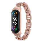 Cinturino di ricambio per cinturino in lega diamantata a forma di 8, For Xiaomi Mi Band 6 / 5, For Xiaomi Mi Band 4 / 3