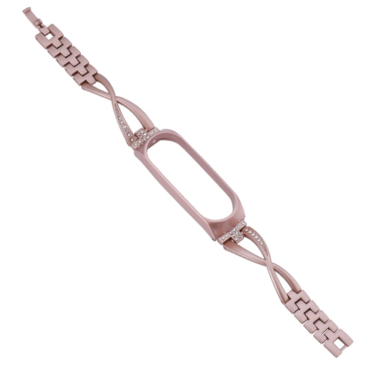 Cinturino di ricambio per cinturino in lega diamantata a forma di X, For Xiaomi Mi Band 6 / 5, For Xiaomi Mi Band 4 / 3