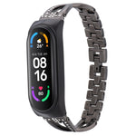 Cinturino di ricambio per cinturino in lega diamantata a forma di X, For Xiaomi Mi Band 6 / 5, For Xiaomi Mi Band 4 / 3