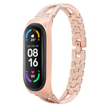 Cinturino di ricambio per cinturino in lega diamantata a forma di X, For Xiaomi Mi Band 6 / 5, For Xiaomi Mi Band 4 / 3