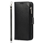 Custodia portafoglio in pelle con cerniera per iPhone 13 Pro Max