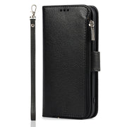 Custodia in pelle flip orizzontale con cerniera in microfibra con supporto, slot per schede e portafoglio, For iPhone 13 mini, For iPhone 13, For iPhone 13 Pro, For iPhone 13 Pro Max
