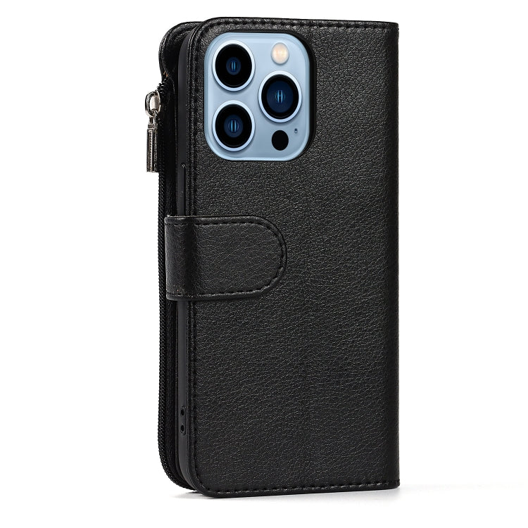 Custodia portafoglio in pelle con cerniera per iPhone 13 Pro Max