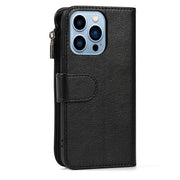 Custodia in pelle flip orizzontale con cerniera in microfibra con supporto, slot per schede e portafoglio, For iPhone 13 mini, For iPhone 13, For iPhone 13 Pro, For iPhone 13 Pro Max