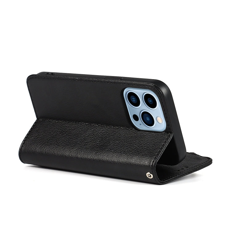 Custodia portafoglio in pelle con cerniera per iPhone 13 Pro Max