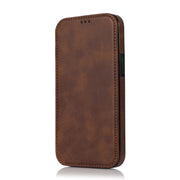 Forte chiusura magnetica Custodia in pelle PU + TPU con slot per schede e supporto, For iPhone 13 mini, For iPhone 13, For iPhone 13 Pro, For iPhone 13 Pro Max