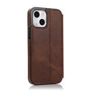 Forte chiusura magnetica Custodia in pelle PU + TPU con slot per schede e supporto, For iPhone 13 mini, For iPhone 13, For iPhone 13 Pro, For iPhone 13 Pro Max