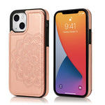 Custodia portafoglio PU TPU con slot carte per iPhone 13