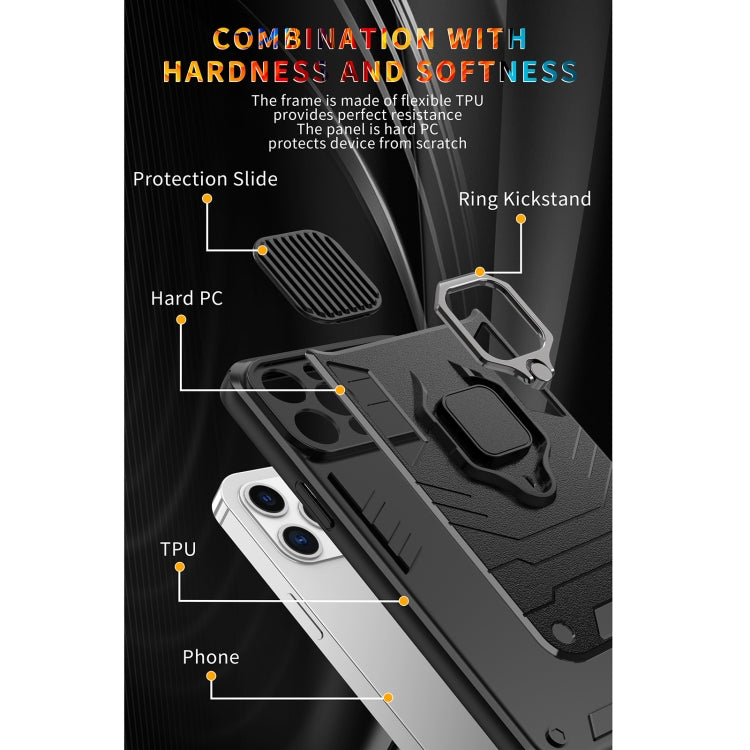 Cover antiurto in TPU e PC con anello per iPhone 13 mini