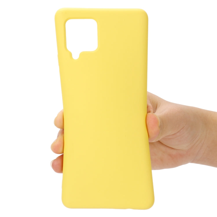 Per Samsung Galaxy M32 4G Versione internazionale Custodia protettiva a copertura totale anticaduta in silicone liquido tinta unita, For Samsung Galaxy M32 4G International Version