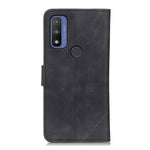 KHAZNEH Retro Texture PU + TPU Custodia in pelle a vibrazione orizzontale con supporto, slot per carte e portafoglio, For Motorola G Pure