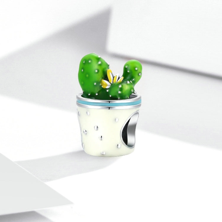 Accessori per collana braccialetto fai-da-te con perline di fiori di cactus in argento sterling S925, Cactus Flower Cup