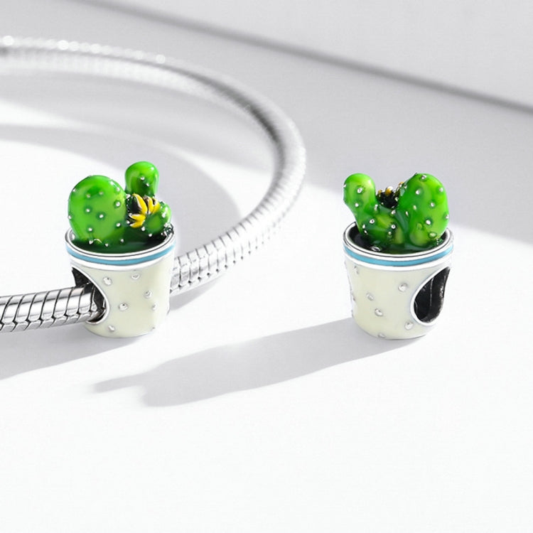 Accessori per collana braccialetto fai-da-te con perline di fiori di cactus in argento sterling S925, Cactus Flower Cup