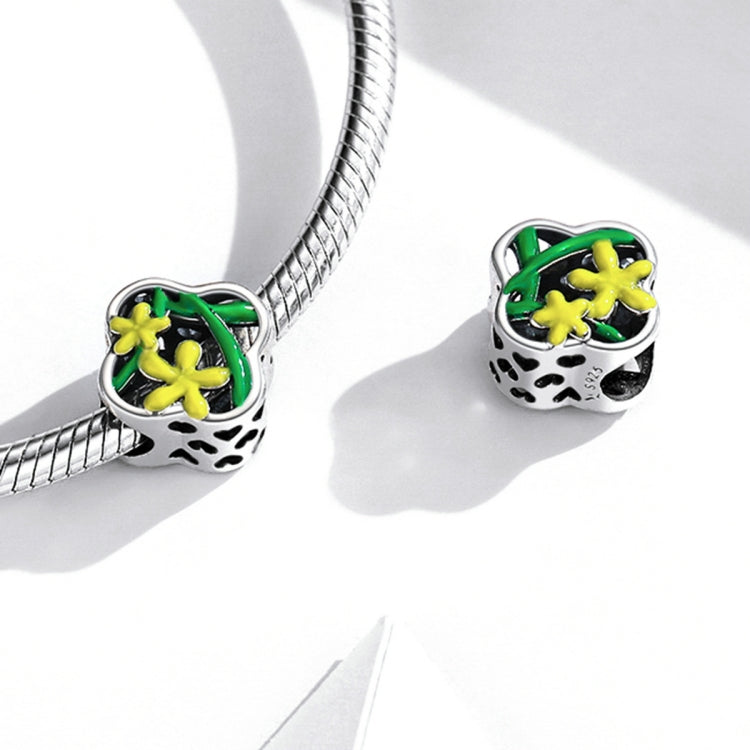 Accessori per collana braccialetto fai-da-te con perline delicate narcisi in argento sterling S925, Delicate Daffodil