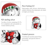 Accessori per collana braccialetto fai-da-te con perline di orso di Natale in argento sterling S925, SCC2035