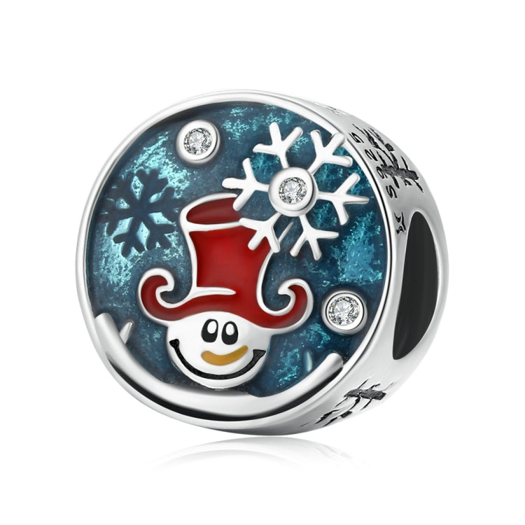 Accessori per collana braccialetto fai da te con perline di pupazzo di neve in argento sterling S925, Clown Snowman