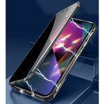 Cassa in vetro temperato a doppia faccia con struttura in metallo magnetico antiurto antiurto a quattro angoli, For iPhone 13 mini, For iPhone 13, For iPhone 13 Pro, For iPhone 13 Pro Max