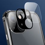 Cassa in vetro temperato a doppia faccia con struttura in metallo magnetico antiurto antiurto a quattro angoli, For iPhone 13 mini, For iPhone 13, For iPhone 13 Pro, For iPhone 13 Pro Max