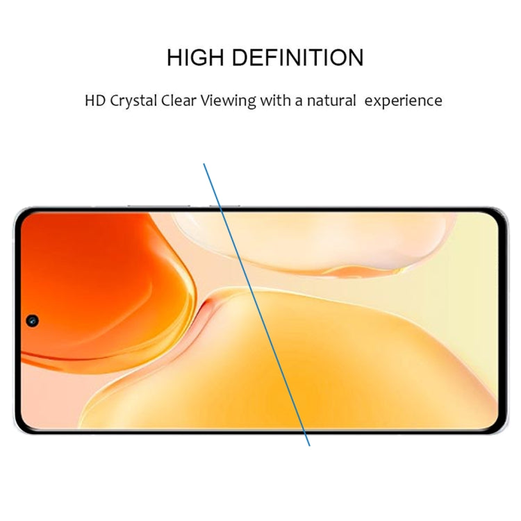 Pellicola in vetro temperato a schermo intero con bordo curvo 3D, For vivo X70 Pro (1 PC), For vivo X70 Pro+ (1 PC)