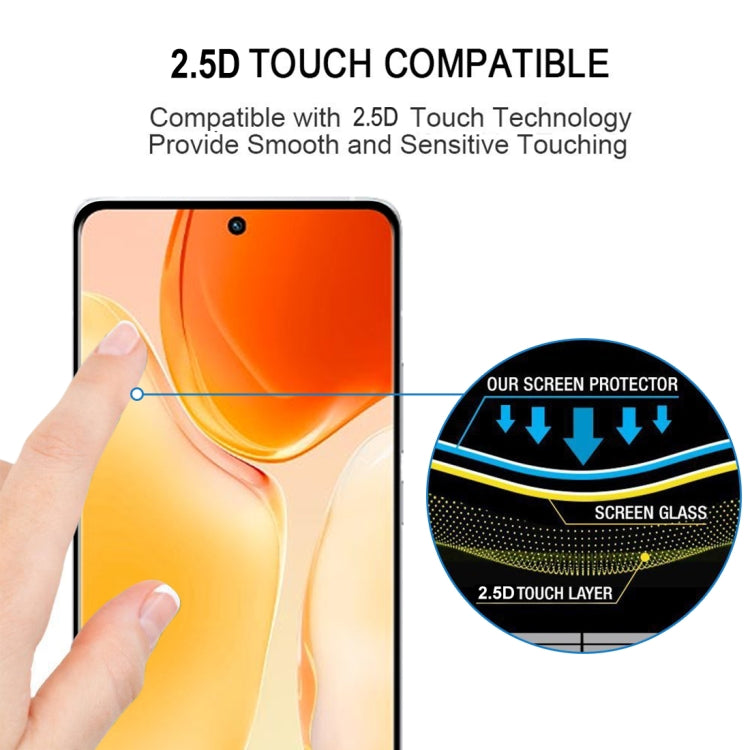 Pellicola in vetro temperato a schermo intero con bordo curvo 3D, For vivo X70 Pro (1 PC), For vivo X70 Pro+ (1 PC)