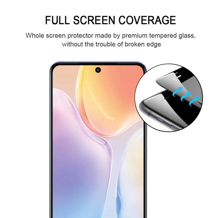 Pellicola in vetro temperato per protezione dello schermo a copertura totale con colla completa, For vivo X70 (1 PC)