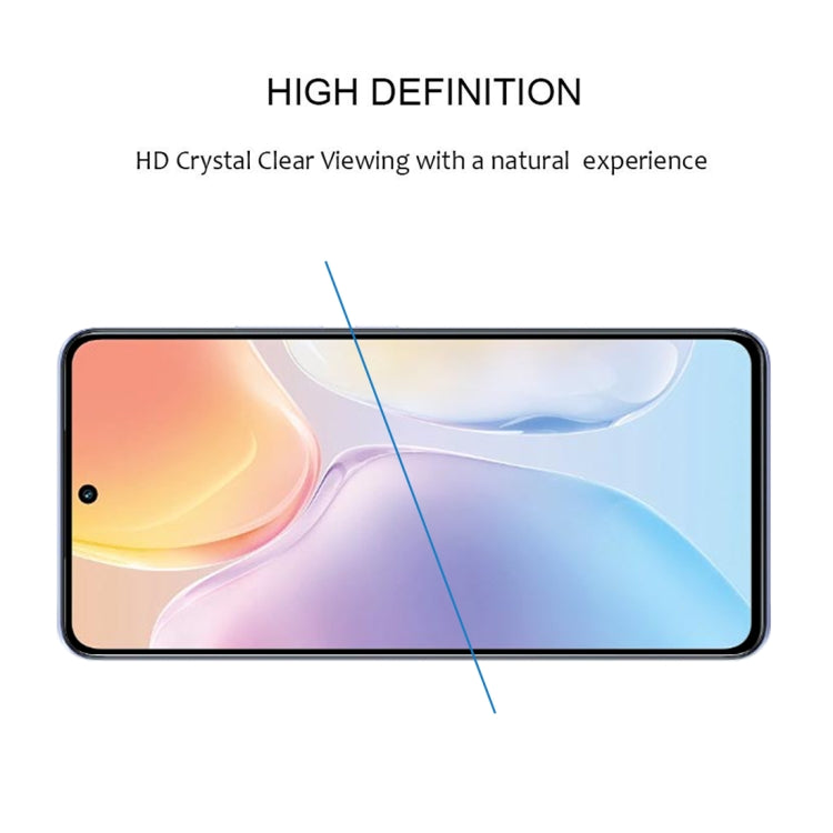 Pellicola in vetro temperato per protezione dello schermo a copertura totale con colla completa, For vivo X70 (1 PC)