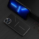 R-JUST RJ-52 Custodia protettiva antiurto in metallo TPU a 3 linee, For iPhone 13, For iPhone 13 Pro, For iPhone 13 Pro Max, For iPhone 12, For iPhone 12 Pro, For iPhone 12 Pro Max, For iPhone 11 Pro Max