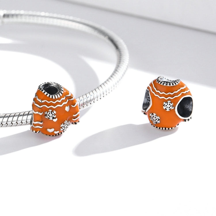 Accessori per collana braccialetto fai da te con perline maglione caldo in argento sterling S925, Warm Sweater