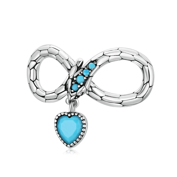 Accessori per collana braccialetto fai-da-te con perline d'amore infinito in argento sterling S925, Snake Infinite Love