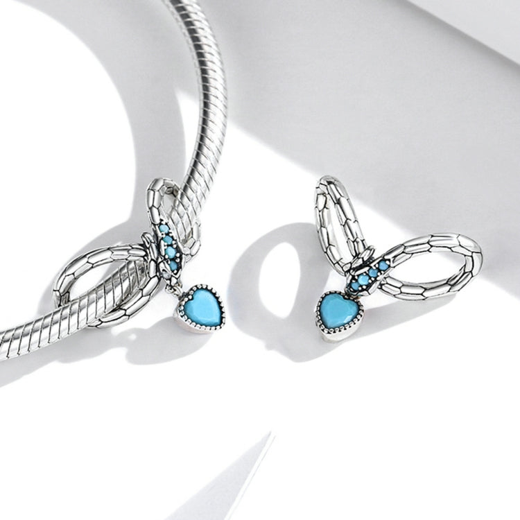 Accessori per collana braccialetto fai-da-te con perline d'amore infinito in argento sterling S925, Snake Infinite Love