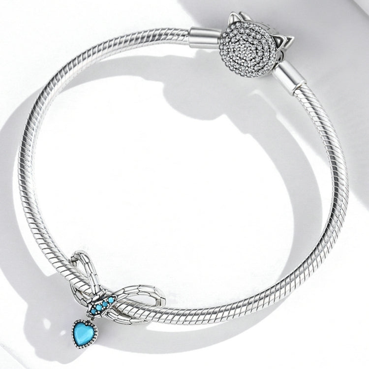 Accessori per collana braccialetto fai-da-te con perline d'amore infinito in argento sterling S925, Snake Infinite Love