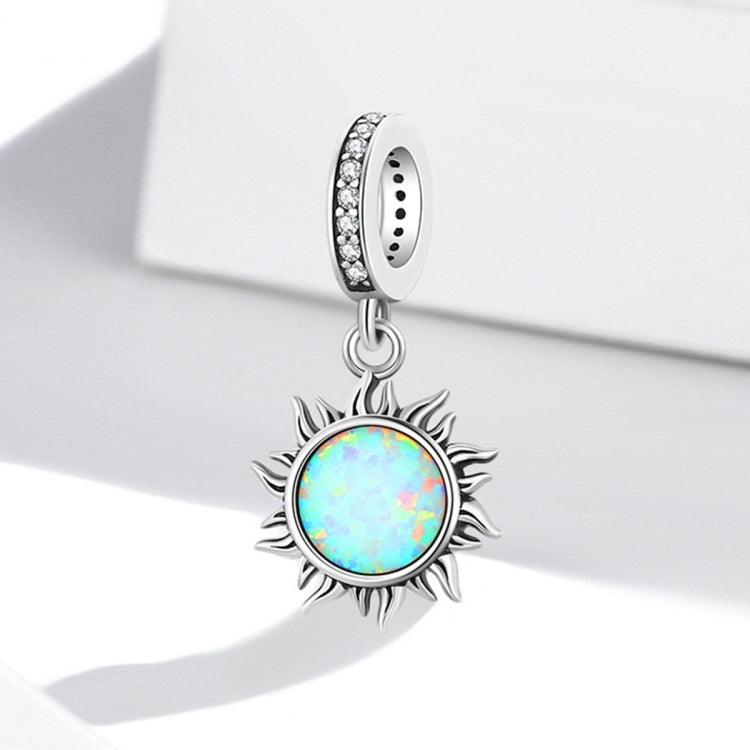 Accessori per collana braccialetto fai-da-te con ciondolo piccolo sole in argento sterling S925 opale, Opal Little Sun