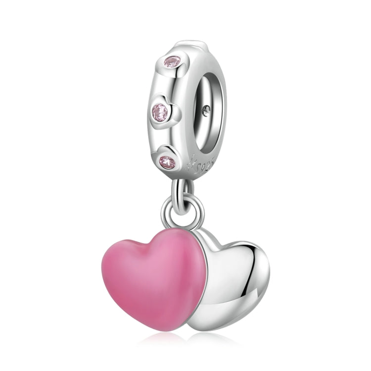 Accessori per collana braccialetto fai da te con ciondolo doppio amore in argento sterling S925, Double Love