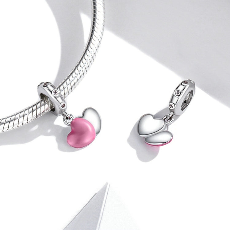 Accessori per collana braccialetto fai da te con ciondolo doppio amore in argento sterling S925, Double Love