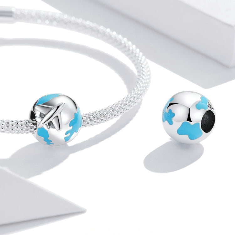 Accessori per collana braccialetto fai-da-te con perline da viaggio mondiale in argento sterling S925, World Travel