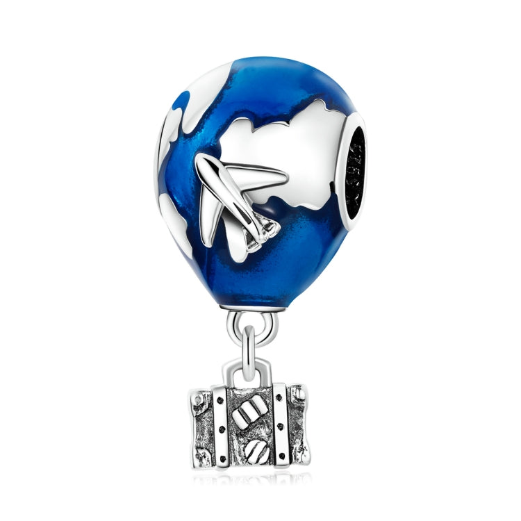 Accessori per collana braccialetto fai-da-te con ciondolo mongolfiera in argento sterling S925, Airplane Hot Air Balloon