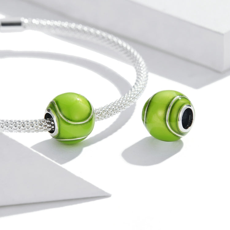 Accessori per collana braccialetto fai da te con perline da tennis verdi in argento sterling S925, Green Tennis