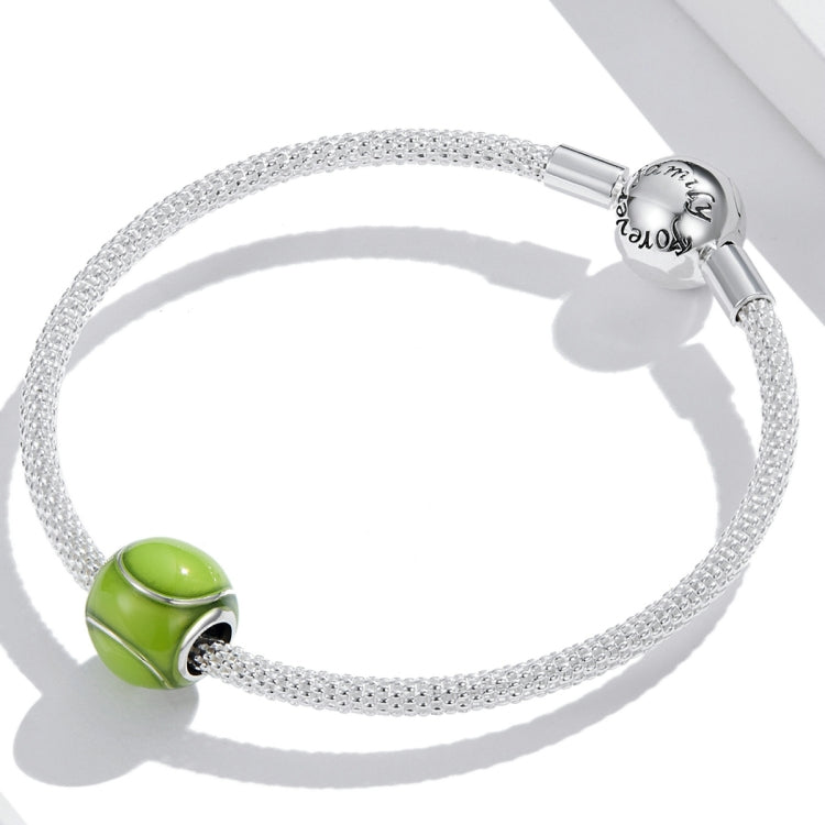 Accessori per collana braccialetto fai da te con perline da tennis verdi in argento sterling S925, Green Tennis