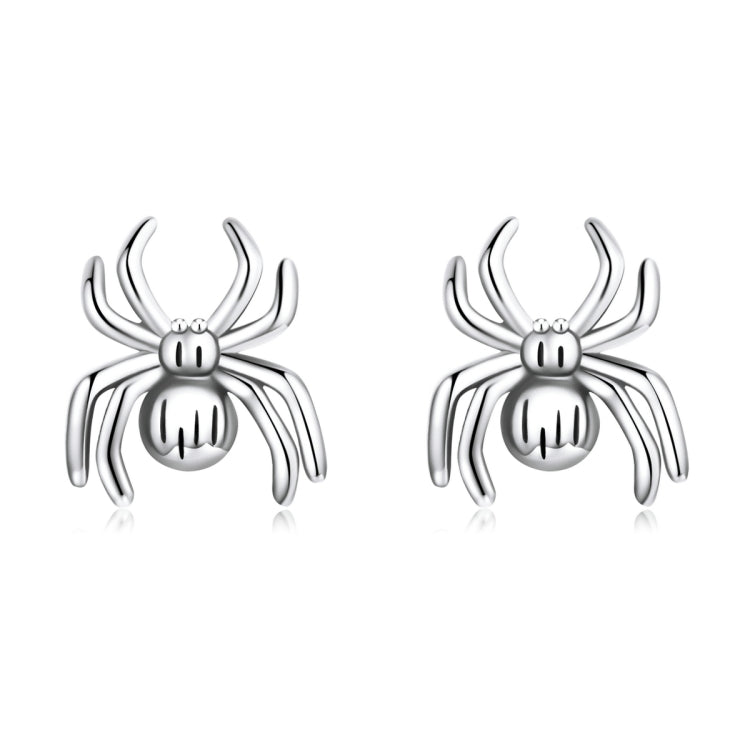 Orecchini da donna con orecchini a bottone a forma di ragno a otto zampe in argento sterling S925, Eight-legged Spider