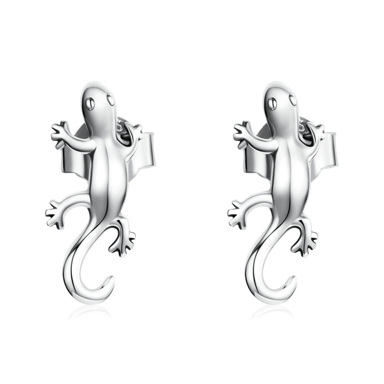 Orecchini da donna con orecchini a bottone in geco creativo in argento sterling S925, Creative Gecko