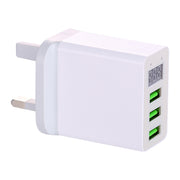 Caricatore da viaggio con display digitale a LED a 3 porte USB,, EU Plug, US Plug, UK Plug