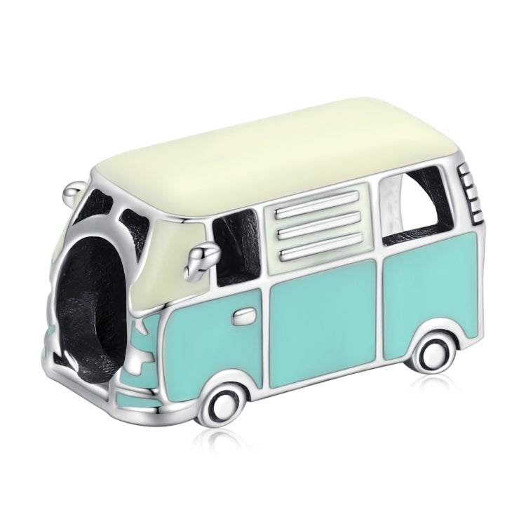 Accessori per collana braccialetto fai-da-te con perline mini bus in argento sterling S925, Mini Bus