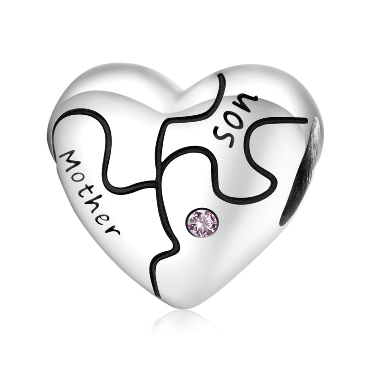 Accessori per collana braccialetto fai-da-te con perline puzzle a forma di cuore in argento sterling S925, Heart Puzzle