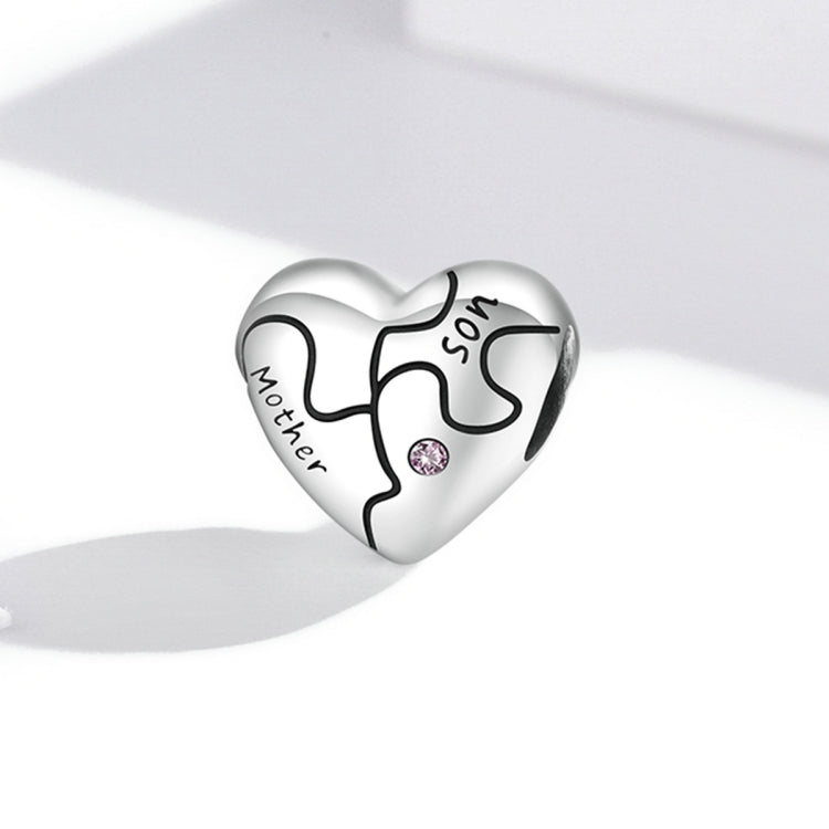 Accessori per collana braccialetto fai-da-te con perline puzzle a forma di cuore in argento sterling S925, Heart Puzzle