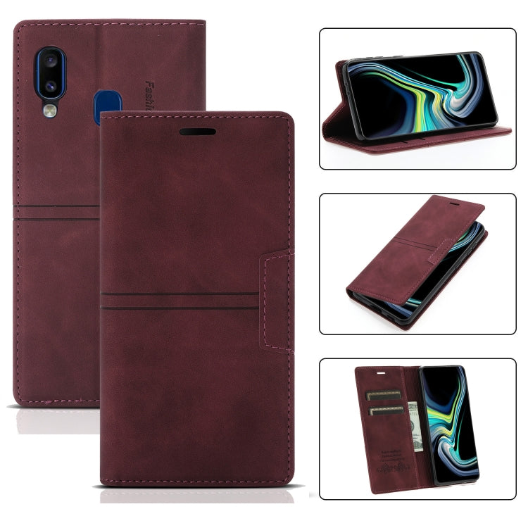 Custodia in pelle PU a vibrazione orizzontale da lavoro con ventosa magnetica da sogno con supporto, slot per schede e portafoglio, For Samsung Galaxy A12, For Samsung Galaxy A42 5G, For Samsung Galaxy A20 / A30, For Samsung Galaxy A20e