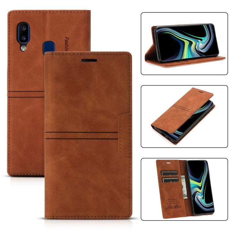 Custodia in pelle PU a vibrazione orizzontale da lavoro con ventosa magnetica da sogno con supporto, slot per schede e portafoglio, For Samsung Galaxy A12, For Samsung Galaxy A42 5G, For Samsung Galaxy A20 / A30, For Samsung Galaxy A20e