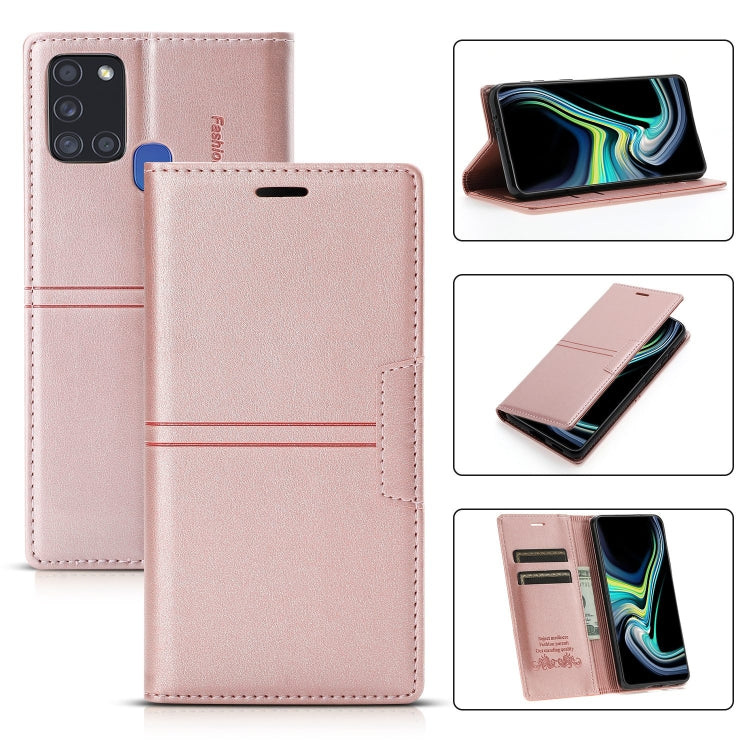 Custodia in pelle PU a vibrazione orizzontale da lavoro con ventosa magnetica da sogno con supporto, slot per schede e portafoglio, For Samsung Galaxy A40, For Samsung Galaxy A21s, For Samsung Galaxy A22 5G, For Samsung Galaxy A32 5G
