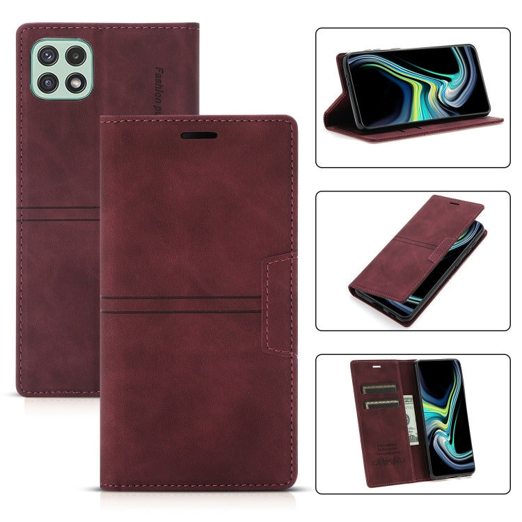Custodia in pelle PU a vibrazione orizzontale da lavoro con ventosa magnetica da sogno con supporto, slot per schede e portafoglio, For Samsung Galaxy A40, For Samsung Galaxy A21s, For Samsung Galaxy A22 5G, For Samsung Galaxy A32 5G