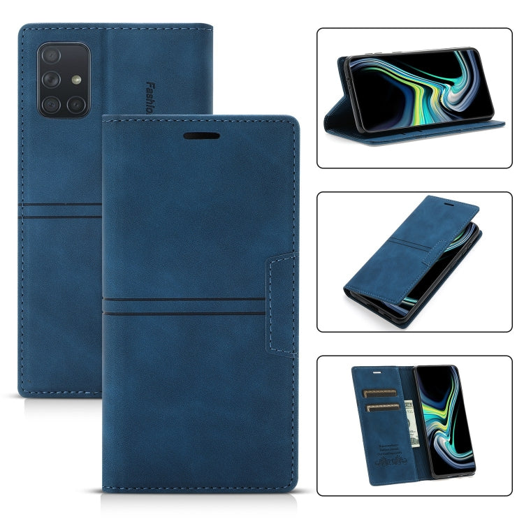 Custodia in pelle PU a vibrazione orizzontale da lavoro con ventosa magnetica da sogno con supporto, slot per schede e portafoglio, For Samsung Galaxy A50 / A30s / A50s, For Samsung Galaxy A70, For Samsung Galaxy A71 4G, For Samsung Galaxy A81